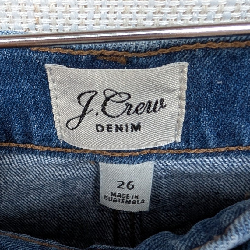 J.Crew Denim Blue A-line Button Front Short Mini Skirt AW324, size 26