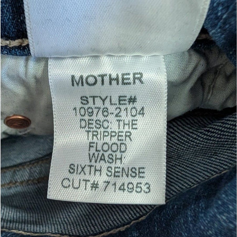 MOTHER The Tripper Flood High Rise Ankle Straight Jeans Sixth Sense 25