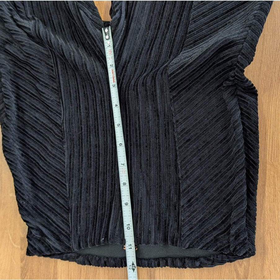 Free People Penny Pull On Velvet Pants Womens XS Black High-rise Flared NWT