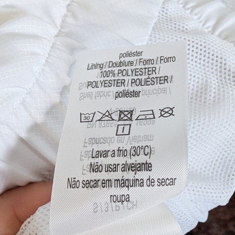 Lacoste Sport Water-Resistant Tennis Track Jacket Size S White Logo Full Zip