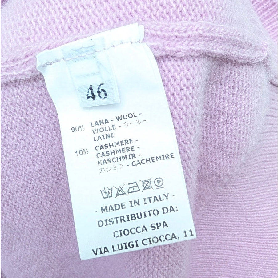 Rossopuro Sweater Womens Eu46/L Wool Cashmere Long Sleeve Turtleneck