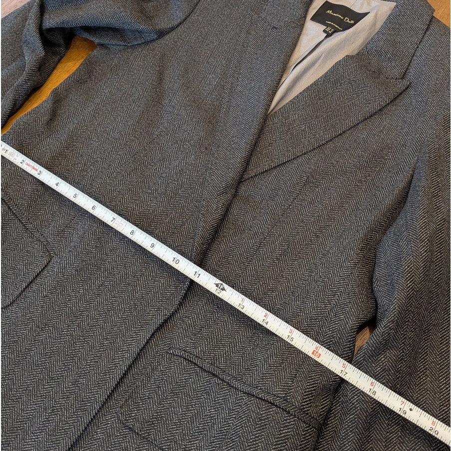 Massimo Dutti Blazer 6017/517/800 Womens Dark Gray Single-breasted Long Sleeve