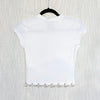 The Ragged Priest Kitty Baby Tee T-shirt Womens 8 White Cotton Short Sleeve NWT
