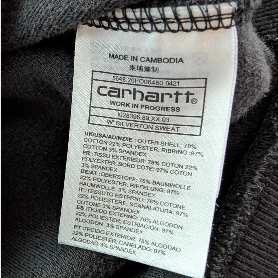 Carhartt WIP 2PC Silverton Velour Set: Sweatshirt Sweat Pants, in Black sz XS/S