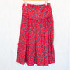 Carolina Herrera Poppy Heart Print Midi Skirt Womens 10 Red High-rise A-line