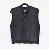 Aqua Cashmere 100% Cashmere Super Brushed V Neck Sweater Vest Womens L Exclusive