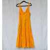 A.L.C. Jordyn Tiered Midi Dress Womens 6 Yellow Plunge Neckline Sleeveless A-line