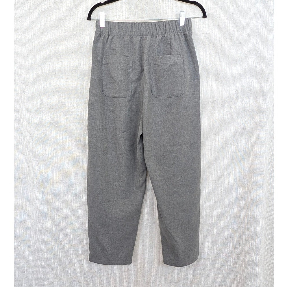 Zara Trousers Womens S Gray High-rise Cropped Dress Chino Pants