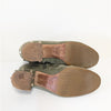 Valentino Garavani Rockstud Bootie Womens EU40/US 10 Green Khaki Suede Ankle