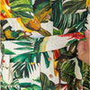 House of Harlow 1960 Dress Womens L Linen Blend Tropical Print Mini Shirt Dress