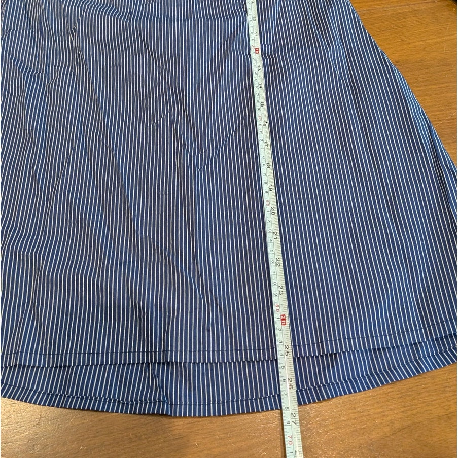 NWT Faithfull Phi Phi Navy Hudson Stripe Print Cotton Short Dress, size S