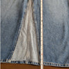 Mango MNG Blue Denim Slit A-line Midi Skirt, size M