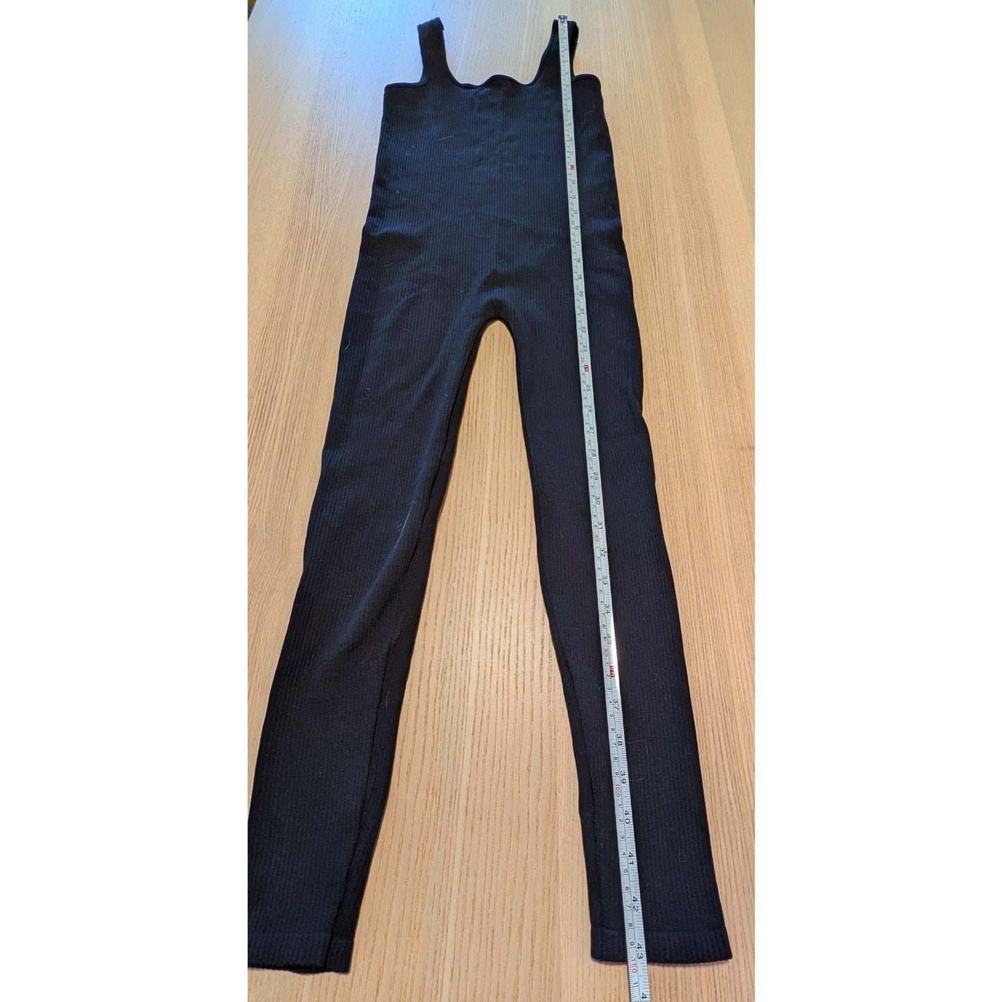 Calzedonia Catsuit Jumpsuit Onepiece Womens S/M Black Rib Sleeveless Long