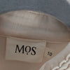 NWOT MOS The Label Ivory Meadow Blouse Button Linen Blend Long Sleeve Top, size US 6