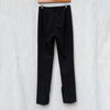 Zara Pants Womens XS Full Length Trousers Black Pleated Straight Leg Ankle Slit