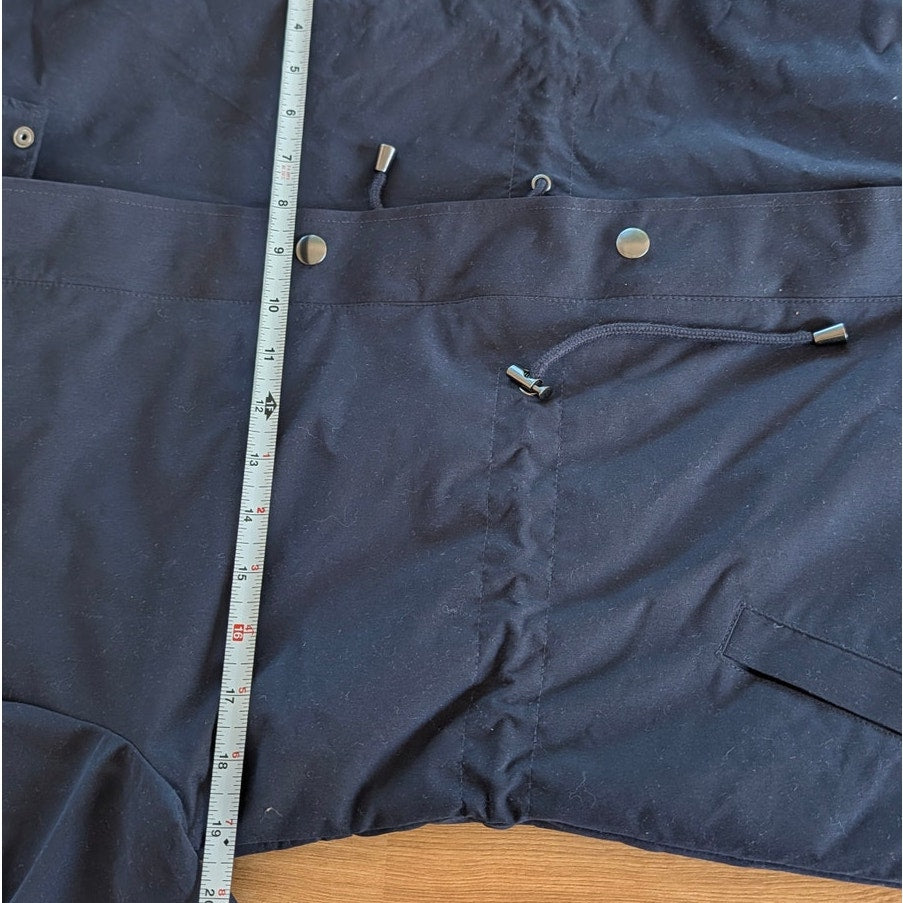 Seraphine 4 in 1 Coat Jacket Womens 2 Navy Parka Full Zip Long Sleeve Hooded