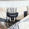 Theory Checked Jacquard Wide-leg Pants Womens M Off-white High-rise Pull On