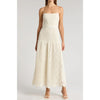 Saylor Evangelina Crochet Dress Womens XS White Sleeveless Cotton Midi Maxi