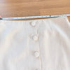 ASTR Cailey Crochet Trim Button-Front Mini Skirt Womens L Natural A-line NWT