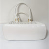 Miu Miu Matelassé Leather Handbag in White Quilted Logo Crossbody Strap