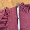 Batsheva Short Prairie Mini Dress in Raspberry Moiré Womens 8 3/4 Sleeve Mock