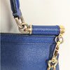 Dolce & Gabbana Leather Miss Sicily Top Handle Small Bag in Blue