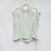 FP One Gauze Indus Top Womens S Mint Sheer V-neck Babydoll High Waist