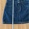 Re/done Denim Corset Mini Skirt Womens 27 Indigo Flow Cotton Button Front