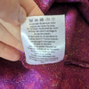 Hayley Menzies Purple Printed Long Sleeve Knit Mini Sweater Dress, size M