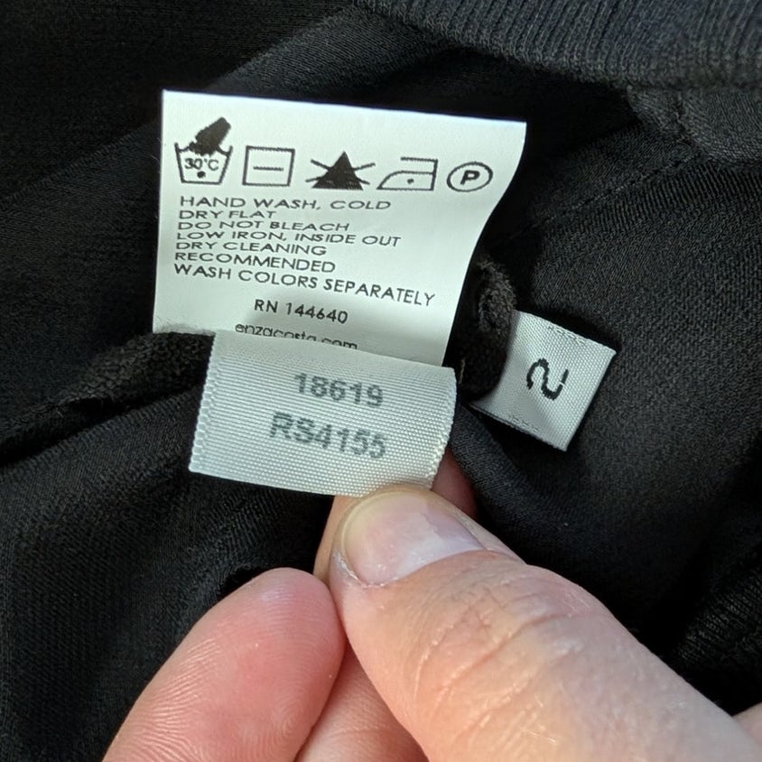 Enza Costa Satin Bias Cut Flare Pants Black Size 2/M