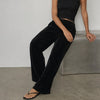 Armani Collezioni Velvet Dress Pants Womens 14 Black High-rise Wide Leg Ankle
