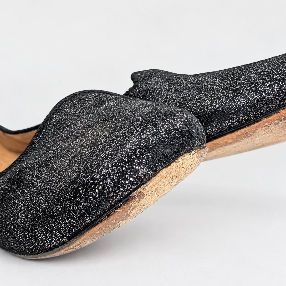 Coach Caitlin Gunmetal Metallic Leather Smoking Loafers 8B