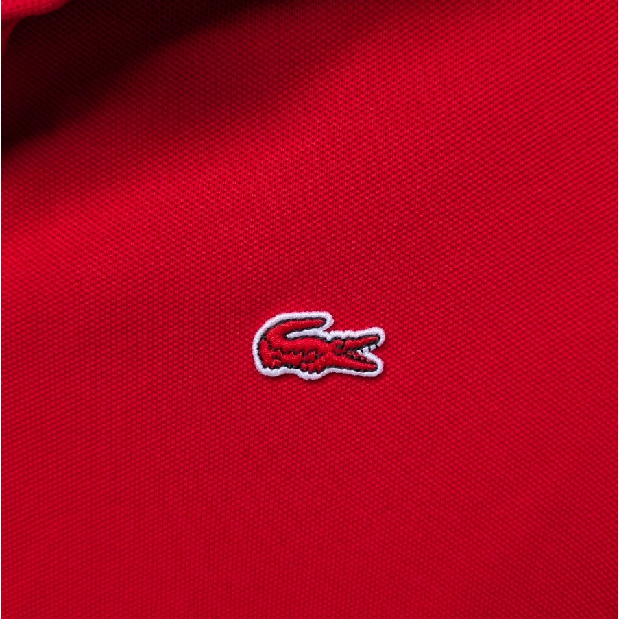 Lacoste Red Slim Fit Short Sleeve Polo T-Shirt in Petit Piqué, size EU38/US2