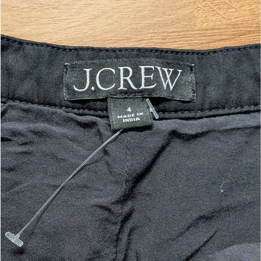 J.Crew Black Bubble-hem Skirt in Cotton Poplin Size 4 Style CA725