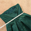 Showpo Queen Of The Show Strapless Maxi Fitted Dress in Emerald Satin, size 0