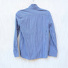 Goop G. Label Bessie Navy Cotton Check Button-Down Long Sleeve Shirt, size 0