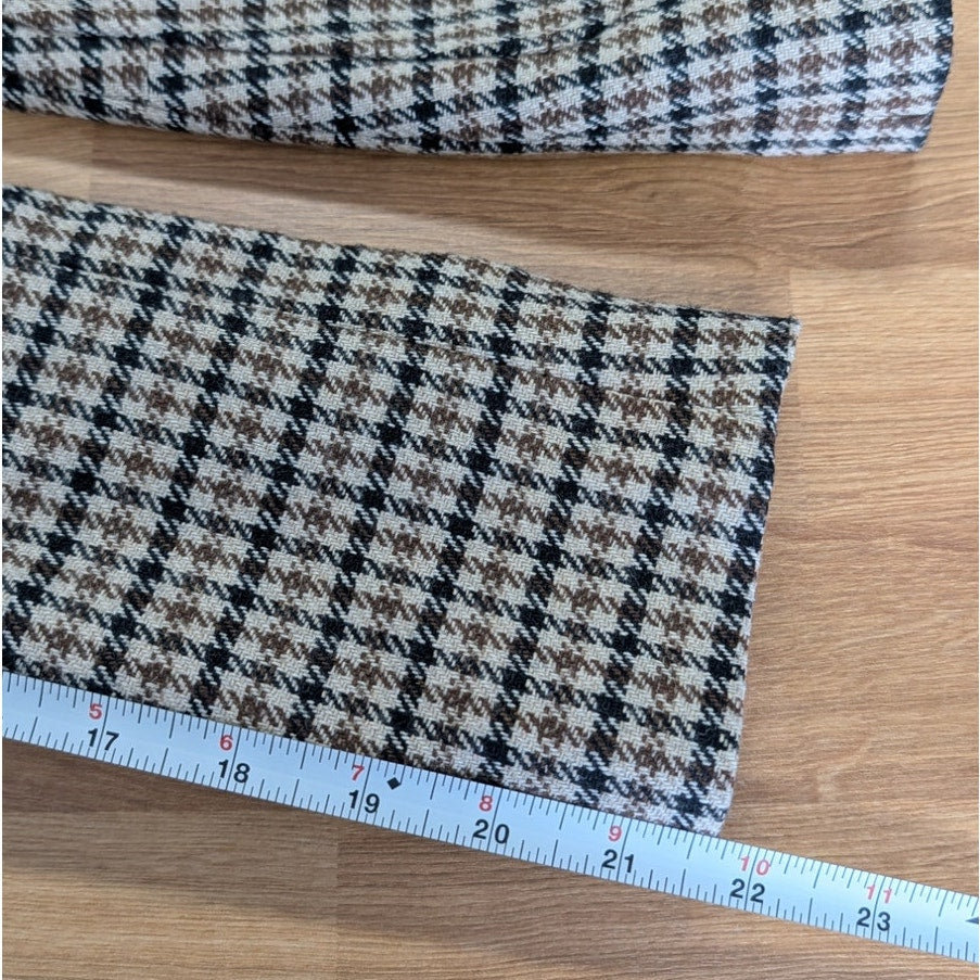 Rag&bone Drew Italian Houndstooth Wool Blazer Womens 0 Brown Single-breasted