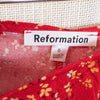 Reformation Zoe Red Floral A-line Midi Skirt Side Slit Size 0
