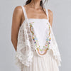 Free People Chloe Embroidered Tank Top Womens XS Linen/Cotton Sleeveless NWT