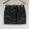 Anine Bing Steel Mini Skirt Womens S Black 100% Lamb Leather Zipper NWT