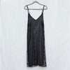 P.A.R.O.S.H Galax Star Embellished Mesh Slip Dress Womens M Black Beaded Midi