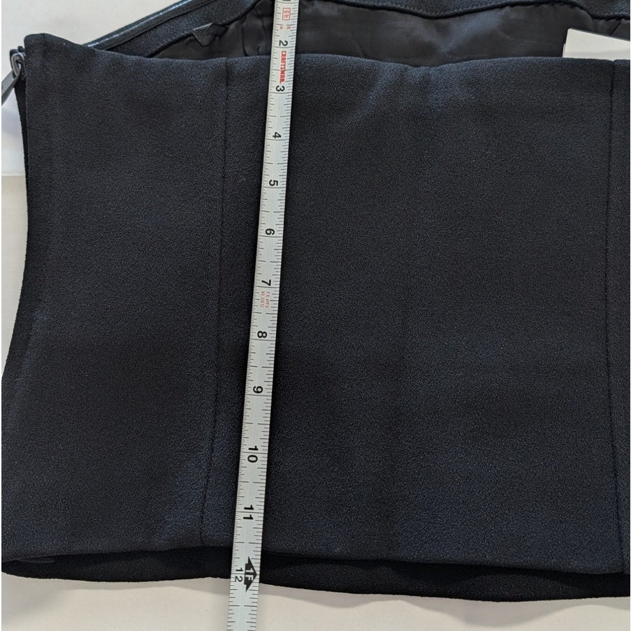Anine Bing Thea Bustier Strapless Corset Top Womens M Black Crepe Cropped NWT