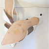 Paige Heeled Mules Womens 9.5 White D'orsay Style Pointed Toe High Heel