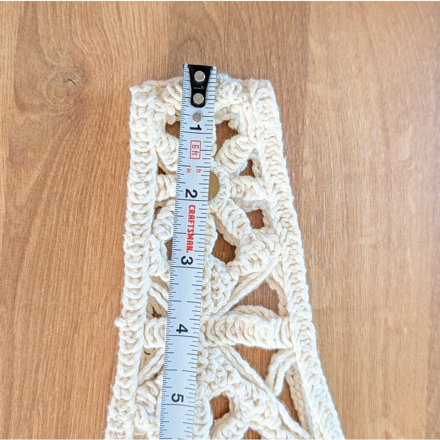 Anthropologie Celandine Crochet Deco Mini Tunic Dress Womens M/L The White Lotus
