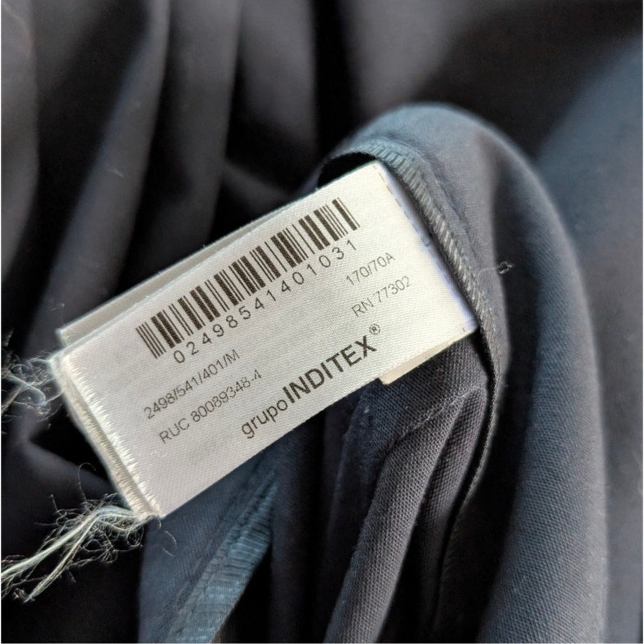Zara Navy Blue Wide Leg High-rise Dress Pants, size M