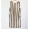 Theory Linen Blend Mini Dress Womens 12 Multi Striped Sleeveless V-neck
