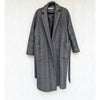 12 Storeez Wool Cashmere Coat Womens OS Gray Wrap Tie-Waist Longline
