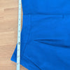 L'agence Linen Blend Mini Shorts with Elegant Drape Womens 10 Blue High Waist