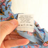 Marea Blue Floral Tie Shoulder Sleeveless Cotton Blouse Top, size XS