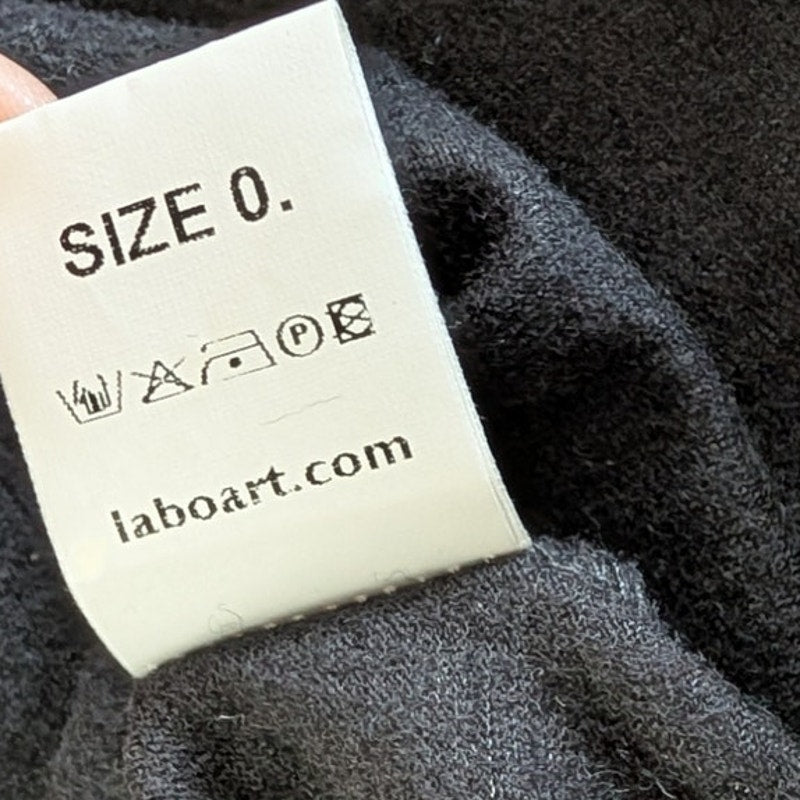 Labo.Art Gonna Penna Wool Midi Skirt Womens 0 Black High-rise Straight Italy NWT